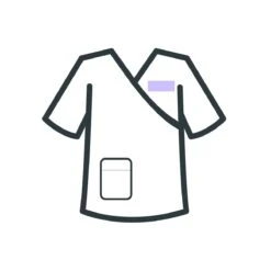 Blusón Liso Clásico Cuello De Pico Lavanda -Enfermania bluson liso clasico cuello de pico lavanda 2