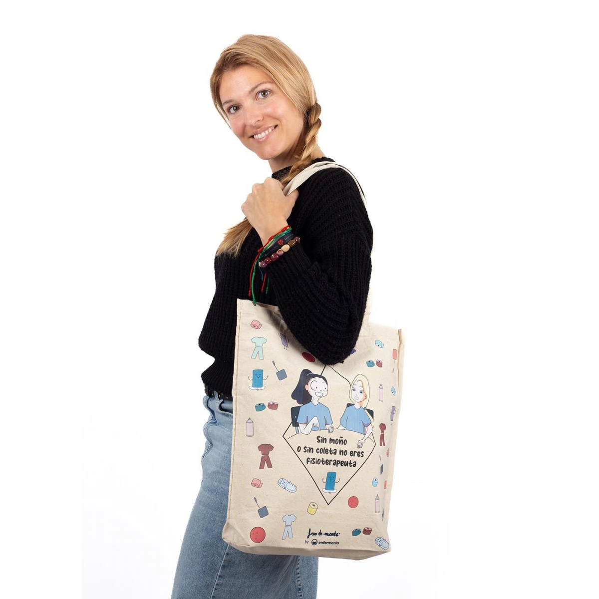 Bolsa Tote Algodón Natural - Eres Fisioterapeuta 1 Bolsa Tote Algodón Natural - Eres Fisioterapeuta