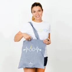 Bolsa Tote Azul Bitono - Estampado