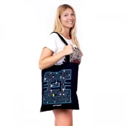 Bolsa Tote Negra - Estampada -Enfermania bolsa tote negra estampada 2