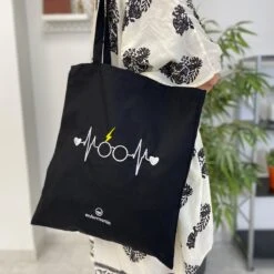 Bolsa Tote Negra - Estampada -Enfermania bolsa tote negra estampada 7