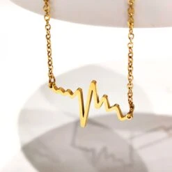 Colgante Latido Corazón - Bañado En Oro