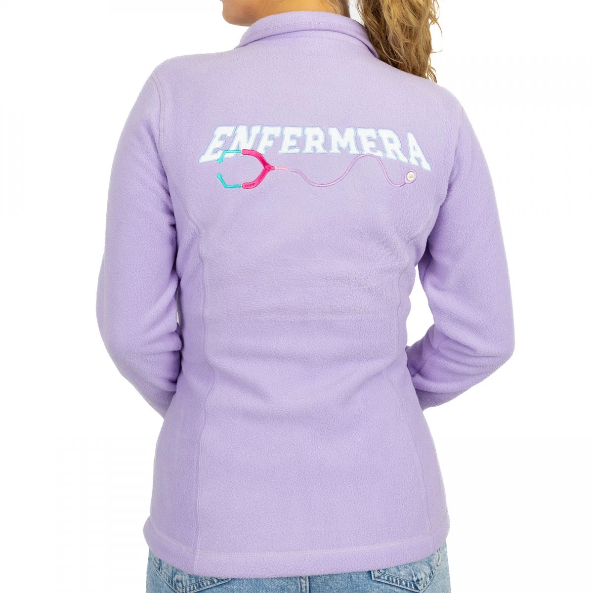 Polar Lavanda Mujer Bordado 6 Polar Lavanda Mujer Bordado - Imagen 6