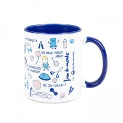 Taza Cerámica Azul Fisiode_mente -Enfermania taza ceramica azul fisiodemente 2