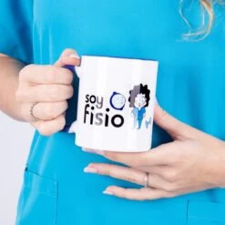 Taza Cerámica Azul Soy Fisio -Enfermania taza ceramica azul soy fisio 3