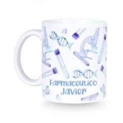 Taza Cerámica Blanca - Laboratorio Farmacia -Enfermania taza ceramica blanca laboratorio farmacia 1 2