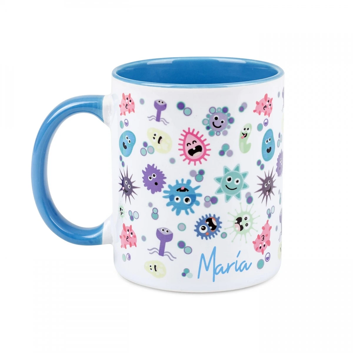 Taza Clásica Azul Claro Virus 1 Taza Clásica Azul Claro Virus