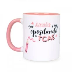 Taza Clásica Rosa - Opositando A TCAE @anni.ghtingale