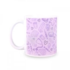 Taza Lila Estampada @elartedecuidar_