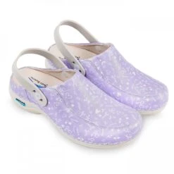 Zueco Sanitario Estampado Piel Lavable - Sweet Lavanda