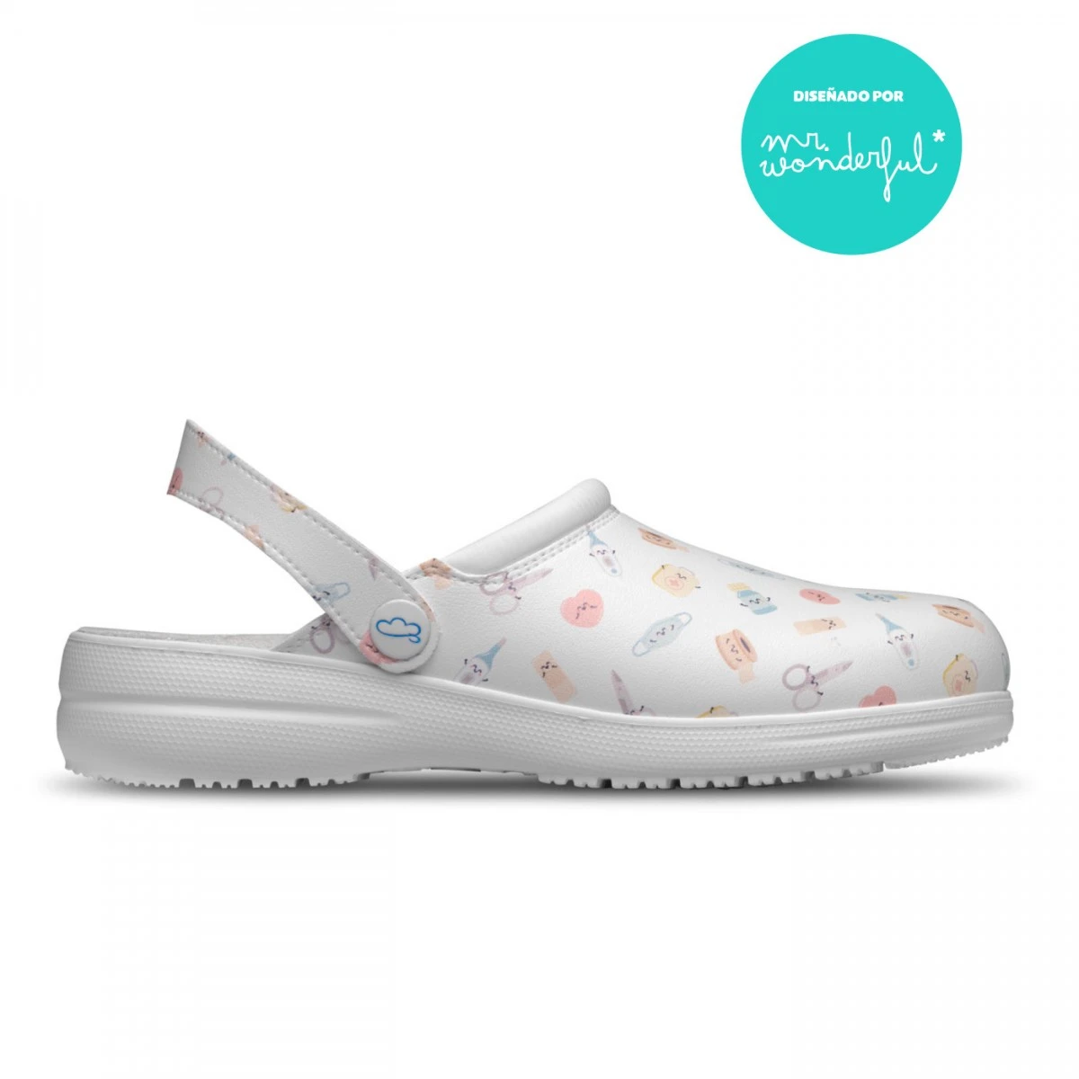 Enfermania -Enfermania zueco piel vegana estampado wonderful 1 1